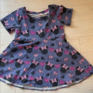 GWM handmade Minnie Mouse Swing Dress - Pink & Black